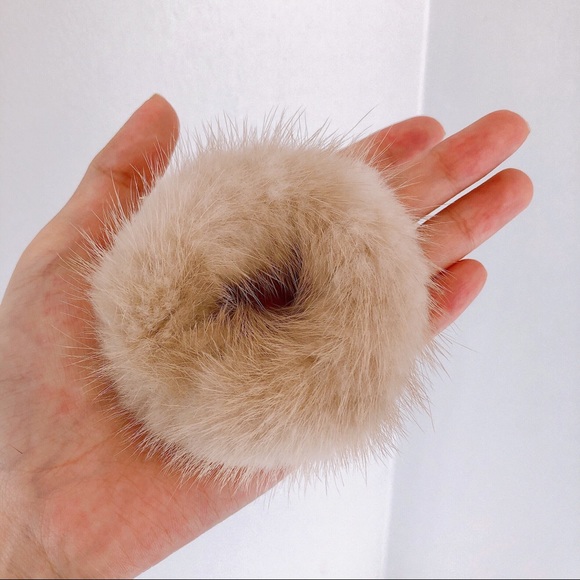 Accessories - 2 for $20 Real mink fur hair tie scrunchie hair